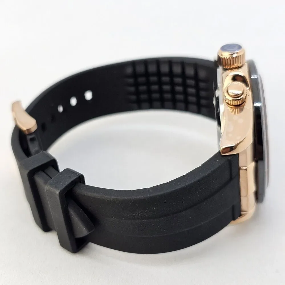 Pagani Design‎ Watch Men's 40MM Gold Dial Black Plastic Red Orange Canvas Bands - Picture 11 of 16